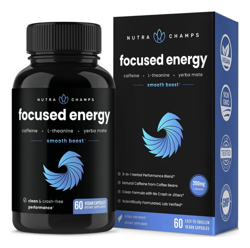 Comprimidos De Cafeína Com L-teanina Para Energia Concentrad