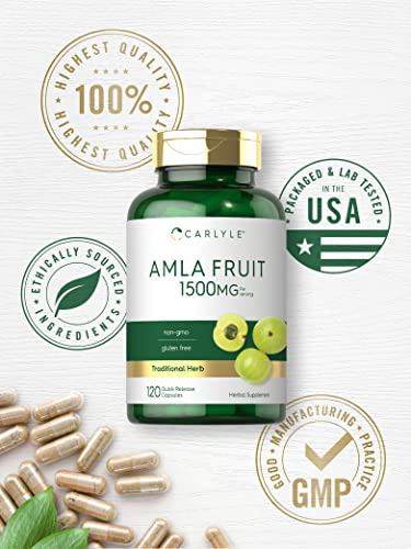 Suplemento Carlyle Amla Fruit 1500mg 120 Cápsulas Não Transg - Imagem 5