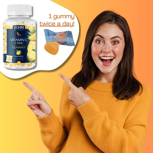 Sohm Adiciona Vida Às Vidas Gomas De Vitamina C Mcg + Zinco - Imagem 3