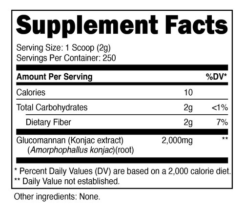 Suplemento Nutricost Glucomannan Em Pó 500g Sem Glúten - Imagem 7