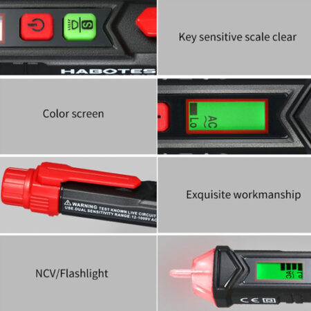 Caneta Detector De Tensão 12v-1000v Soa Alarme Habotest - Imagem 4
