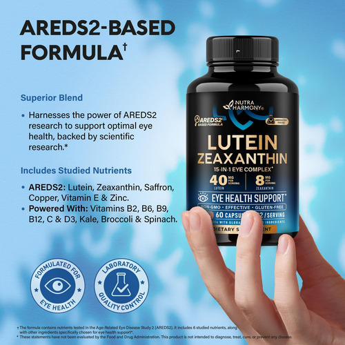 Suplemento De Luteína 40mg E Zeaxantina 8mg - Vitaminas Para - Imagem 5