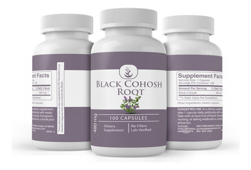 Ingredientes Originais Puros Raiz De Cohosh Preto, (100 Cáps - Imagem 4