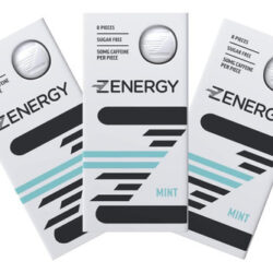 Goma Energética Zenergy, 50 Mg De Cafeína Por Peça Com Vitam