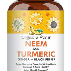 Cápsulas Orgânicas De Neem E Cúrcuma Veda Com Gengibre E Pim