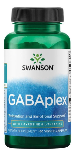Swanson Aminoácido Gabaplex E L-theanine 60 Cápsulas Vegadas