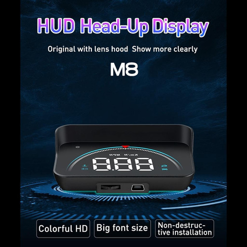 M8 Hud Head Up Hud Display De De De Velocidade Para-brisa Do - Imagem 4