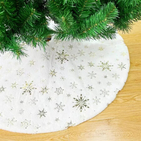 Saia Árvore Natal Frisado Floco Neve 120cm Branco Decoração — foto 19 Saia Árvore Natal Frisado Floco Neve 120cm Branco Decoração — foto 19