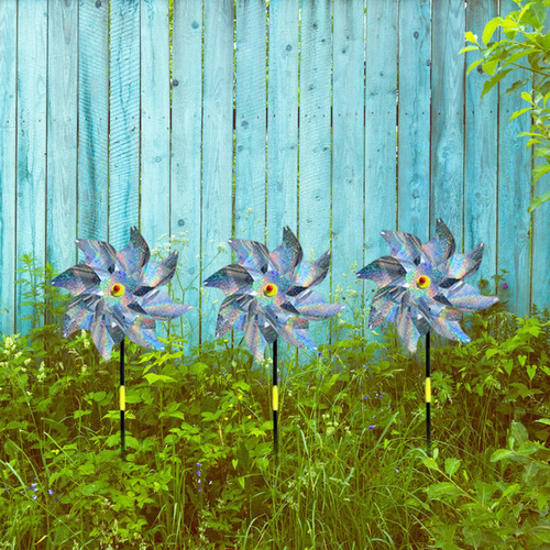 Repelente De Pássaros, Cata-vento, 8 Peças, Planta De Jardim - Imagem 9