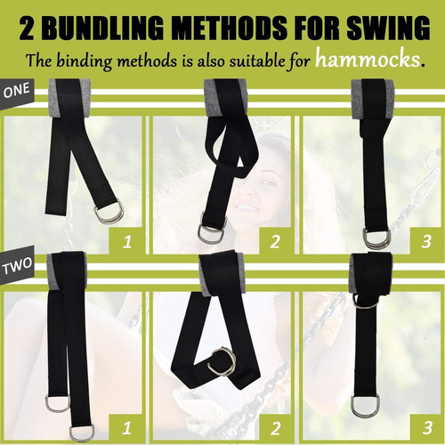 Kit De Alças Suspensas Para Balanço De Árvore De Rede - Imagem 2