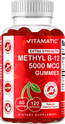Vitamina B-12 Marca Vitamatic, 5000 Mcg, 120 Comprimidos