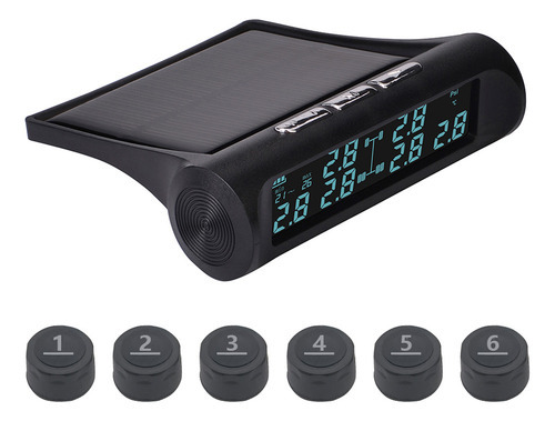 Monitor De Pressão De Pneu De Carro Sem Fio 6 Sensores Exter - Imagem 7