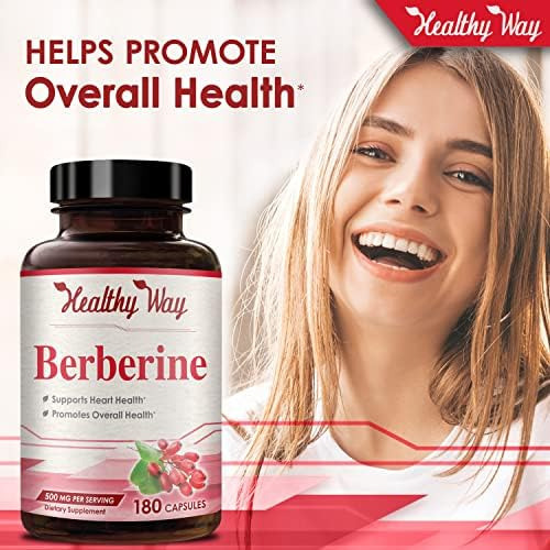 Healthyway Berberina 500mg 180 Cápsulas - Imagem 4