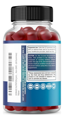 Gomas De Glucosamina E Condroitina (60 Contagens) Suplemento - Imagem 2