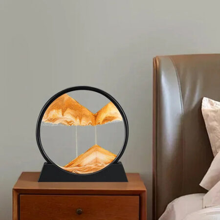 Arte Em Areia Em Movimento Em 3d Decorada Com Ampulheta Gira - Imagem 6