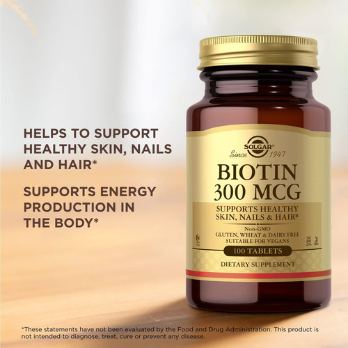 Solgar Biotina 300 Mcg - 100 Comprimidos, Pacote De 3 - Supo - Imagem 5