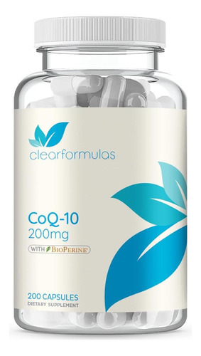 Clear Formulas Coqmg 200 Cápsulas Com Absorção De Bioperina