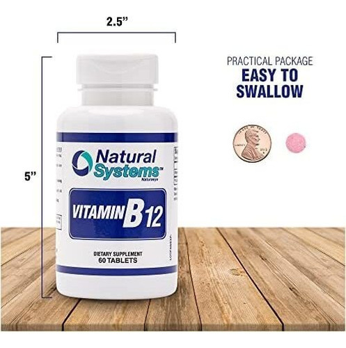 Vitamina B-12 Marca Natural Systems, 1000 Mcg, 60 Pastilhas - Imagem 7