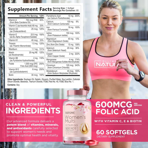 Vitaminas Da Natureza Para Mulheres - Suplemento Multivitamí - Imagem 2
