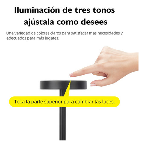 Lustre Sem Fio Conduzido Da Tabela Do Usb Do Metal Brilho - Imagem 3