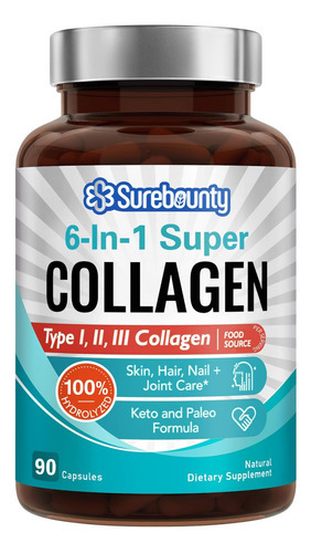 Surebounty Multi Collagen Complex, Tipo I, Ii, Iii, Super Co
