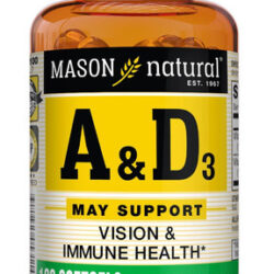 Mason Natural Vitaminas A E D3 Do Óleo De Fígado De Peixe -