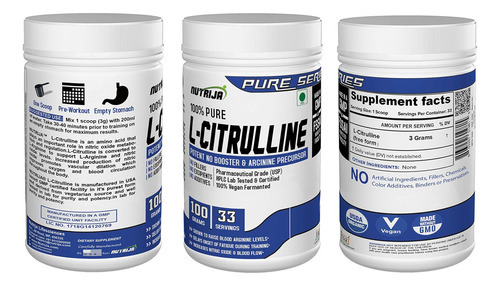 Nutrija L- Citrulina - 100 Gramas - Sem Sabor - Imagem 4