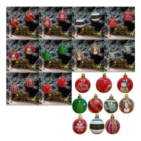 Bola Inflável Do Decoração Do Pvc Do Natal Gigante 80cm - Imagem 19