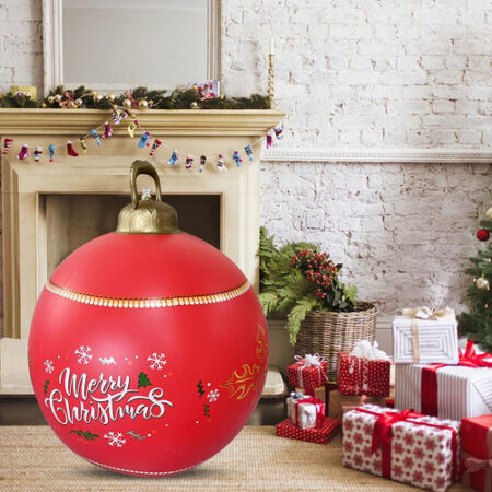 Enfeites De Bola Decorados De Natal Infláveis De Pvc Grandes - Imagem 53
