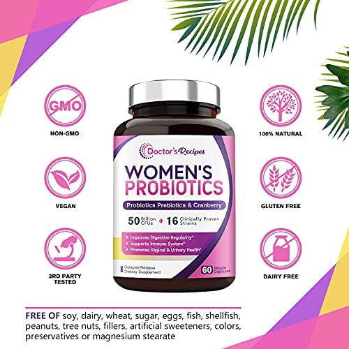 Doctors Recipes Probiótico Feminino, 60 Cápsulas 50 Bilhõe - Imagem 5