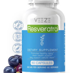 Suplemento De Resveratrol Veeze 600mg 60 Cápsulas E 60 Porçõ