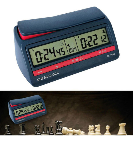 Torneio Digital Portátil Relógio De Xadrez Jogo Timer Board - Imagem 5