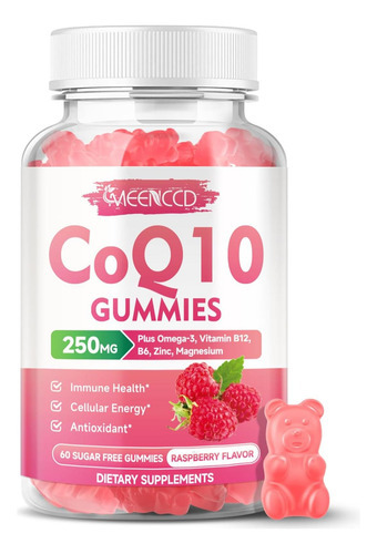 Coq10 Gummies Sem Açúcar 250mg, Suplementos De Coenzima Q10