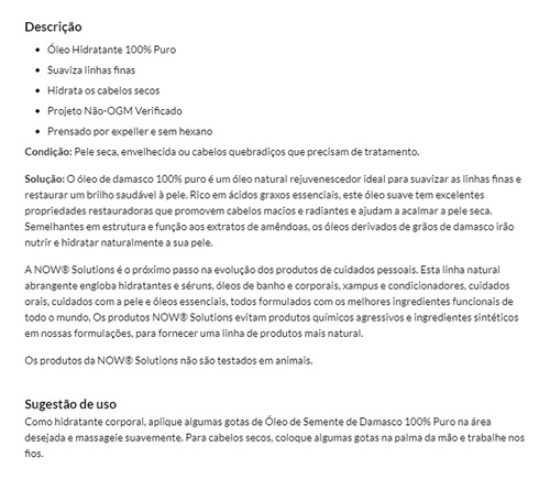Óleo De Damasco Now Foods 473 Ml Puro Importado - Imagem 4