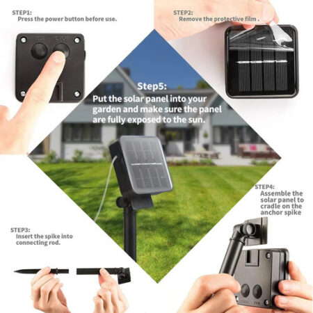 Lâmpada Solar De 3mx3m 300leds Luzes De Cortina Impermeáveis — foto 6 Lâmpada Solar De 3mx3m 300leds Luzes De Cortina Impermeáveis — foto 6