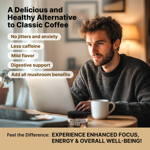 Café Com Cogumelos Rasstenix Orgânico - Mistura Adaptogênica - Imagem 4