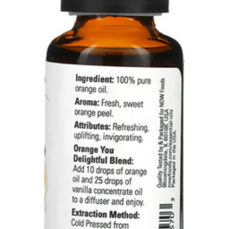 Now Foods Óleo De Laranja 30ml Distribuidor Autorizado - Imagem 2