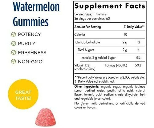 Gomas De Vitamina D3 Nórdicas Para Crianças, Salpicos De Me - Imagem 2