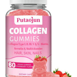 Gummies De Colágeno Putaojun | Cabelo, Pele E Unhas Gummies