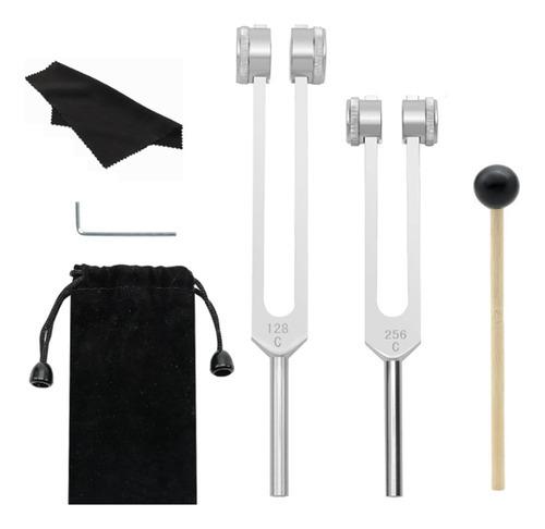 Conjunto De Diapasão De Cura De 128 Hz 256 Hz Com Silicone