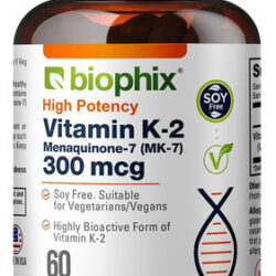 Biophix Vitamina K2 Mk-7-300 Mcg 60 Vcaps - Alta Potência Ap