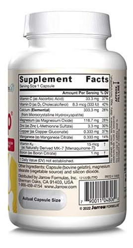 Jarrow Formulas Boneup Três Por Dia Para Densidade Óssea E N - Imagem 10