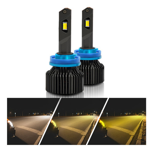 Faróis De Led Para Automóveis H8/h9/h11, 200w 40000lm, 2 Uni - Imagem 3