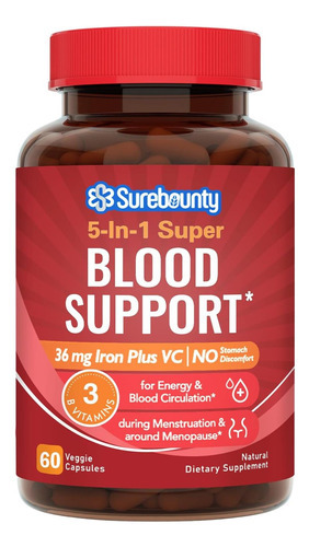 Suplemento De Ferro Suave Surebounty Para Mulheres, Homens,