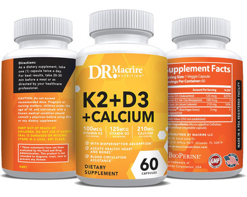 Dr. Macrire Nutrition Vitamina D3 K2, 5000 Ui De Vitamina D3 - Imagem 5
