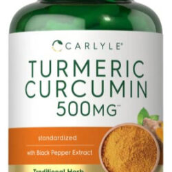 Suplemento Carlyle Curmeric Curcumin 500mg 180 Cápsulas