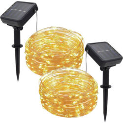 2 Pacotes De Luzes De Corda De Fadas Solares, 30m 300 Conduz