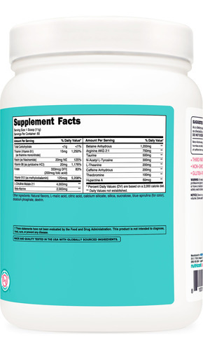 Pó Pré-treino Nutricost Blue Raspberry 60 Porções - Imagem 6
