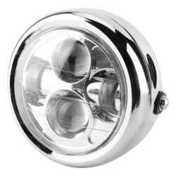 Farol De Motocicleta Led Retrô De Alumínio Vintage Universal