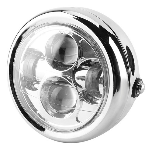 Farol De Motocicleta Led Retrô De Alumínio Vintage Universal